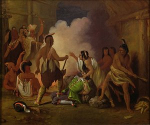 Pocahontas megmenti John Smith kapitány életét, 1836-40 körül